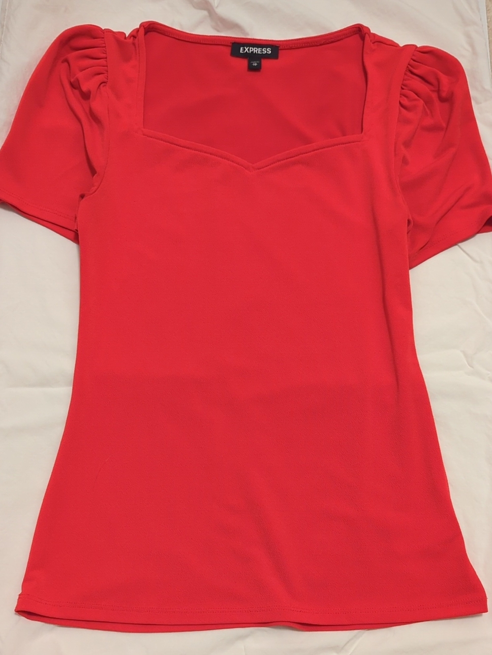 Express Sweetheart Puff Sleeve Top